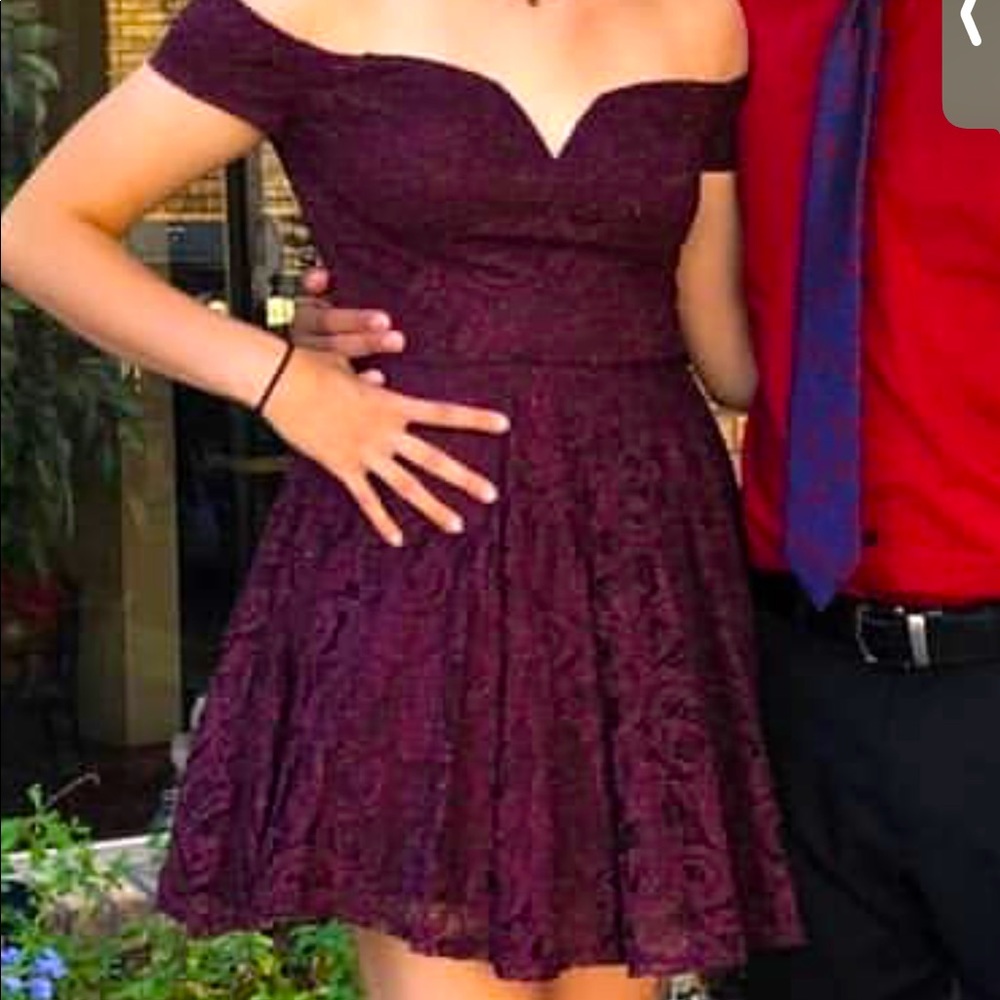 Purple mini dress